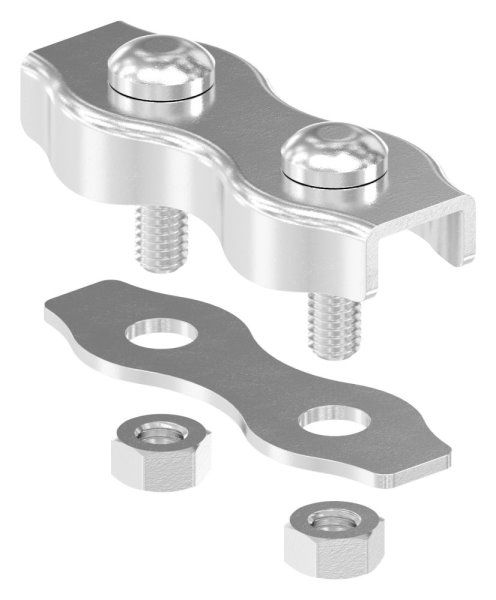 Duplexklemme - fuer Seil Ø 6 mm - V4A-11-2926.1