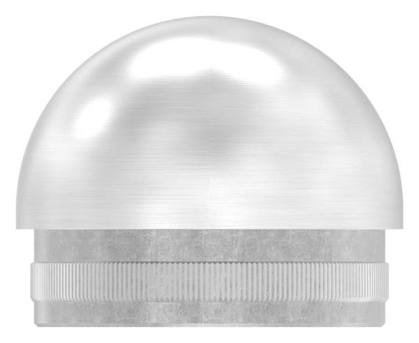 Bouchon semi-circulaire V2A coulé pour Ø 48,3x2,0 mm