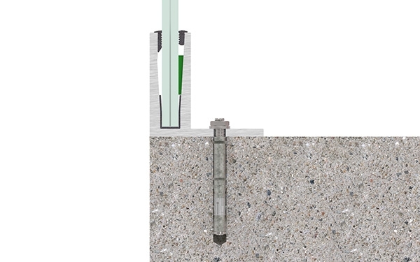 Alu-Profil - MASSIV - Laenge- 3000 mm - aufgesetzte Montage - Aluminium-12-2206.6