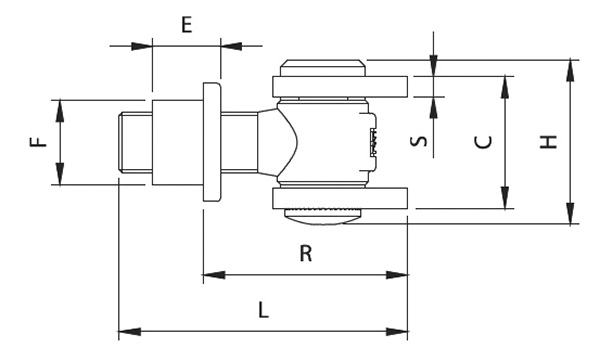 Charnière M18 | réglable | soudable | acier (brut) S235JR