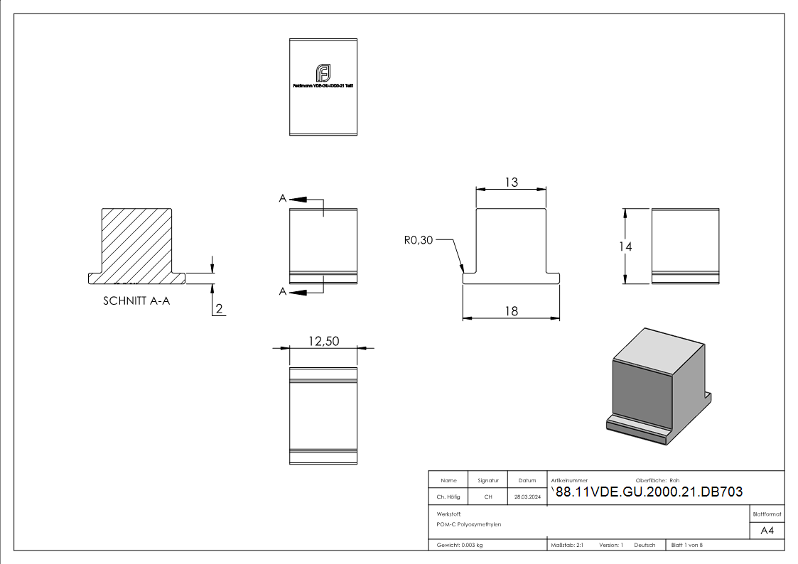 Montage-Set Glas 21-52mm eleganza canopy- fuer L- 2-005m-88-11VDE-GU-2000-21.DB703