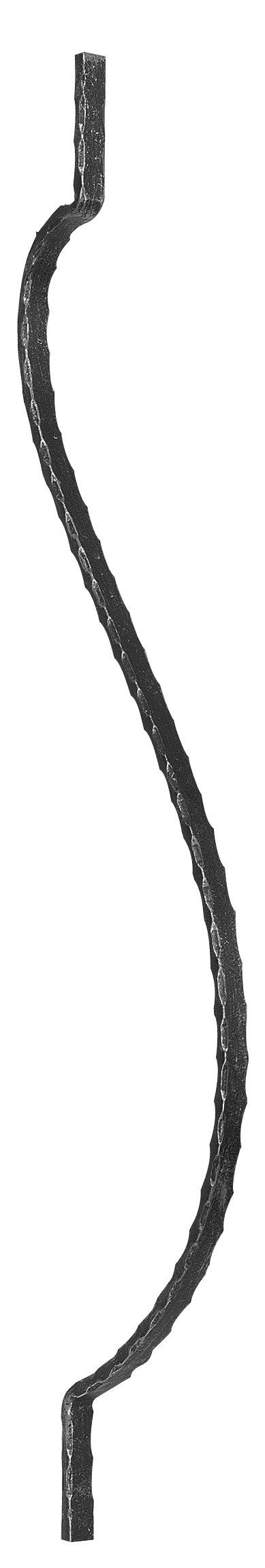 Bauchstab - Laenge- 1000 mm - Material- 20x12 mm - Stahl S235JR- roh-30-1179.8