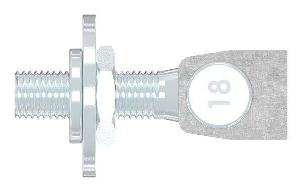 Charnière M18 | réglable | soudable | acier (brut) S235JR