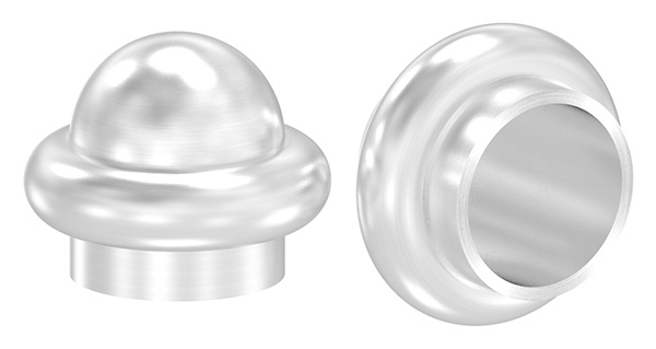 Zierabschluss-Kugel mit Buendchen zum Kleben V2A-11-5160.4