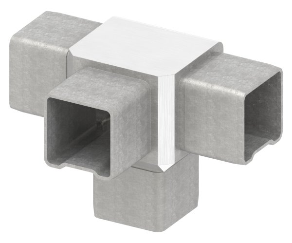Connecteur pour tuyau 40x40x3mm, V4A