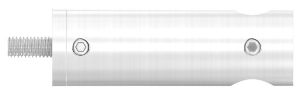 Querstabhalter V2A Edelstahl Lang 68 mm – Anschluss FLACH passend fuer Rundstaebe 12 mm inkl- Schrauben-11-1050.4