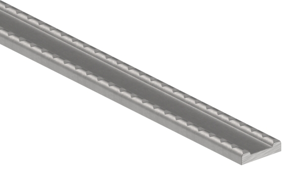 Hespeneisen 30x8x4 mm gerillt 3000mm Zierprofil-88.112308