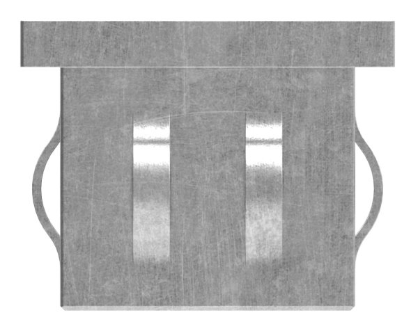 Bouchon en acier plat | pour tube 40x20x1,5-2,0 mm | acier S235JR, brut
