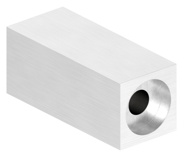 Entretoise tubulaire angulaire 25 x 25mm - pour surfaces droites