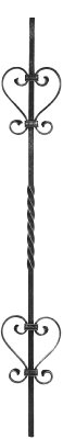 Barre décorative | longueur : 900 mm | matériau : 12x12 mm | lisse | acier (brut) S235JR