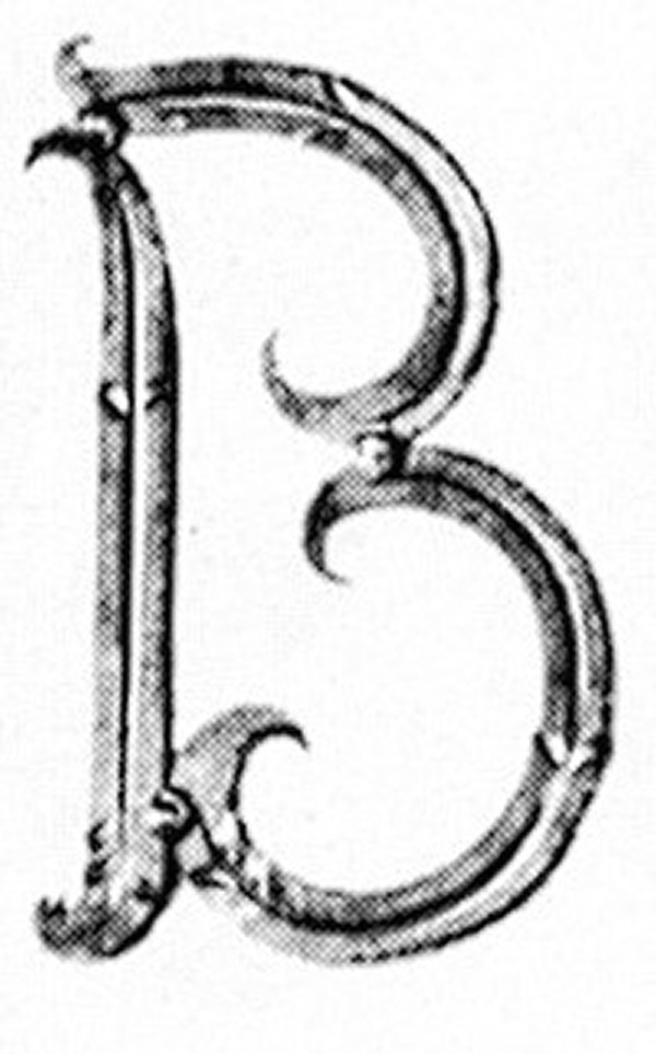 Buchstabe B - Gross - 180x100 mm - Stahl -Roh- S235JR-30-3121.8