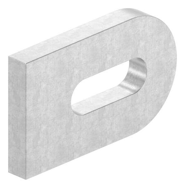 Patte de soudage | dimensions : 50x30x6 mm | avec trou oblong : Ø 25x9 mm | V2A