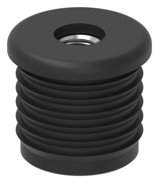 Capuchon en plastique pour tube rond 33,7mm avec M10