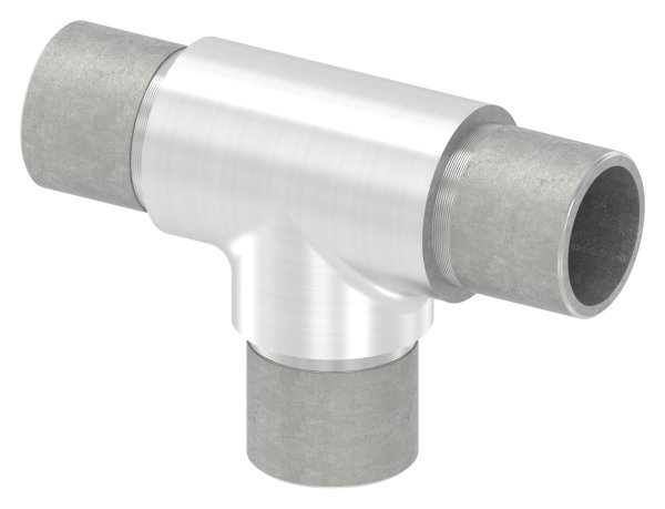 Pièce en T à sorties égales pour tube rond Ø 26.9x2.0 mm V4A