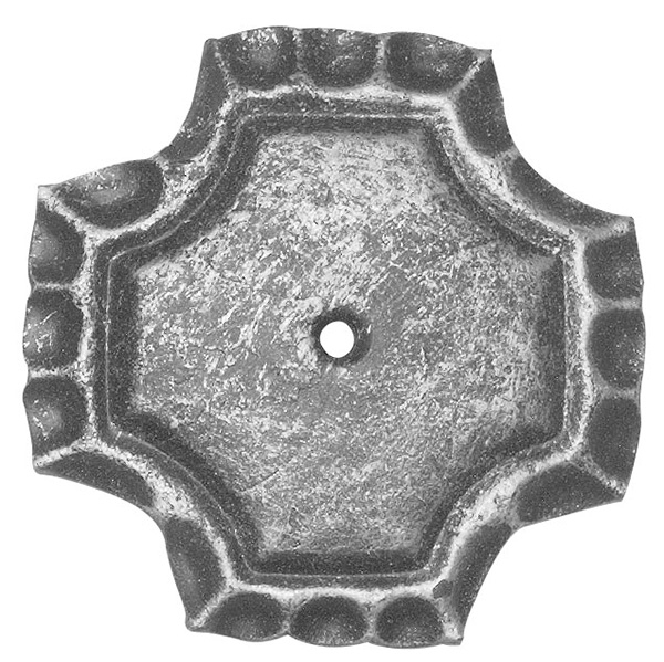 Rosette / garniture | ■ carré 75x75x5 mm acier brut | acier (brut) S235JR
