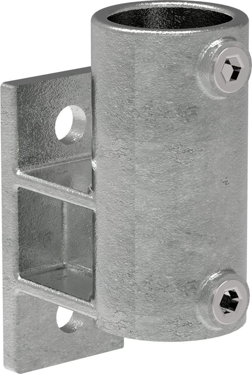 Rohrverbinder Wandhalter Platte vertikal Ø 33-7 – 48-3 mm - Temperguss verzinkt - 144-144