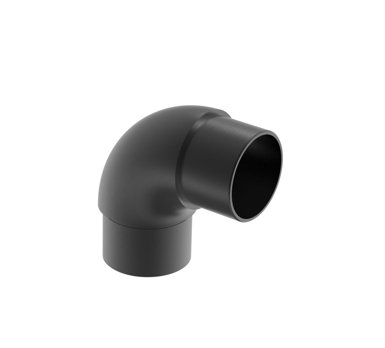 Handlaufbogen Edelstahl AISI 304 D 42-4x2-0 mm 90° Schwarz PVD zum Kleben-89-11APVD0305242-A.4