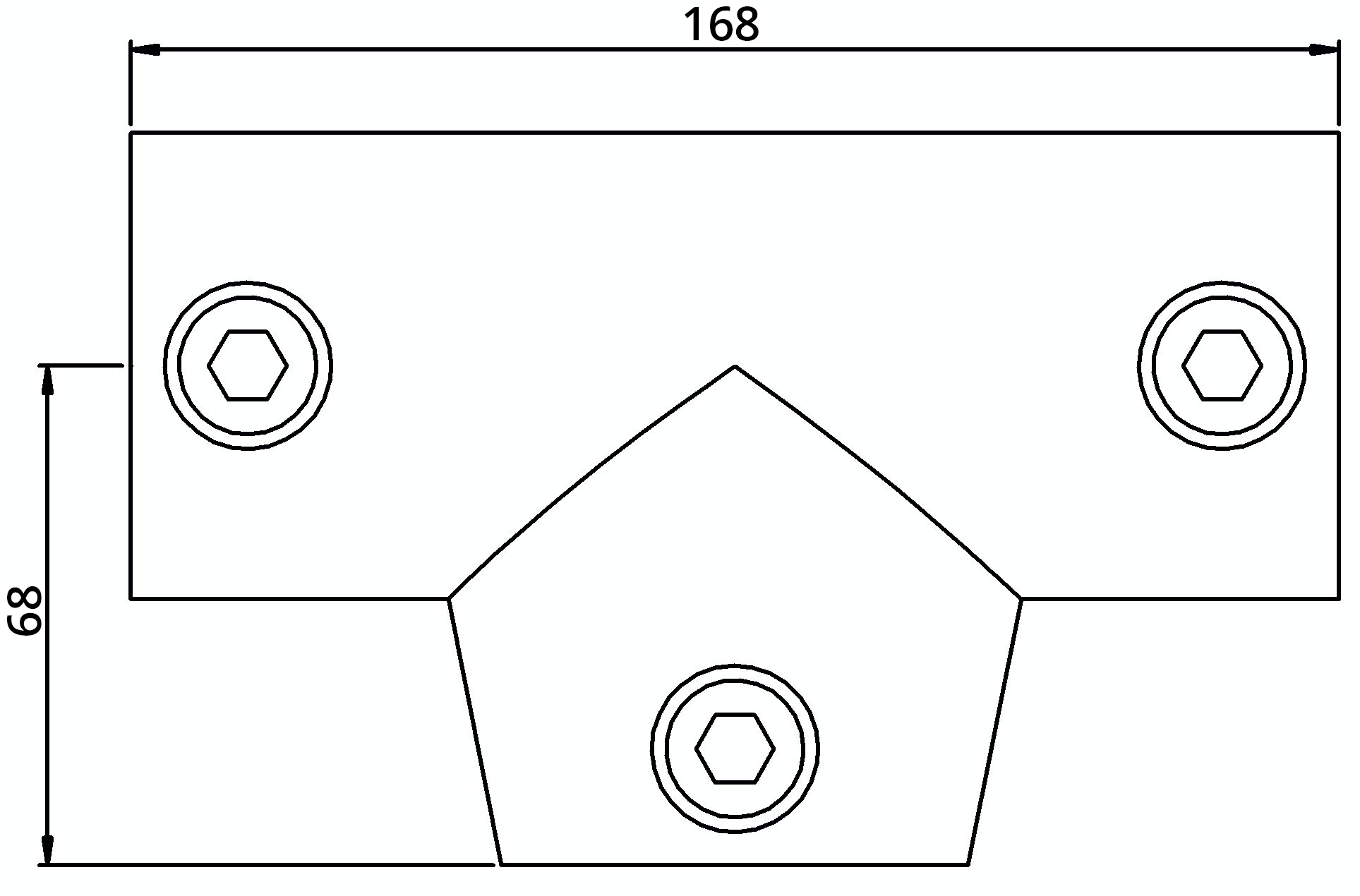Rohrverbinder - T-Stueck lang verstellbar 0-11° - 155D48 - 48-3 mm - 1 1-2- - Feuerverzinkt u. Elektrogalvanisiert-155D48