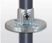 Connecteur de tube | Montage mural rond avec trou de passage | 131TB34 | 33,7 mm | 1" | Fonte malléable et électrogalvanisé