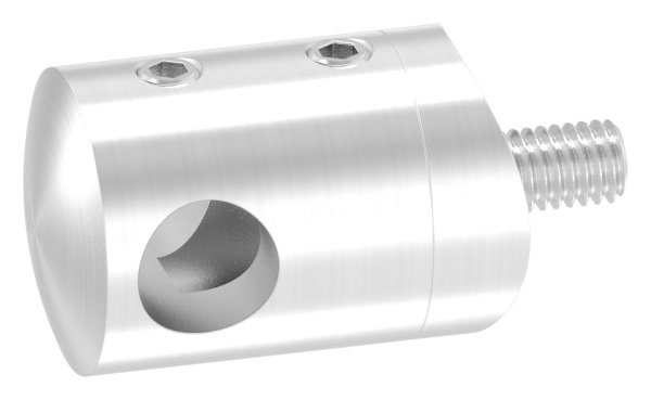 Support de barre transversale Ø 22 mm | connexion : 42,4 mm | avec trou : 10,2 mm | V2A