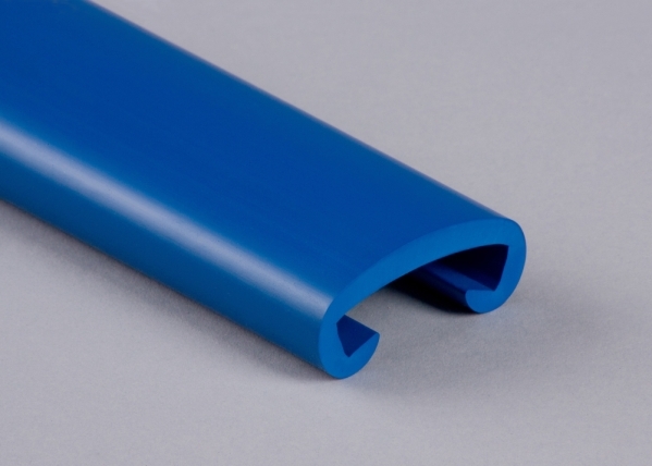 Main courante en plastique pour 40 x 8mm, bleu gentiane
