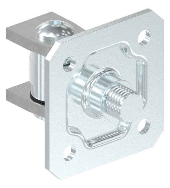 Torband M22 verstellbar mit Befestigungsplatte Stahl -Roh- S235JR-30-3538.7