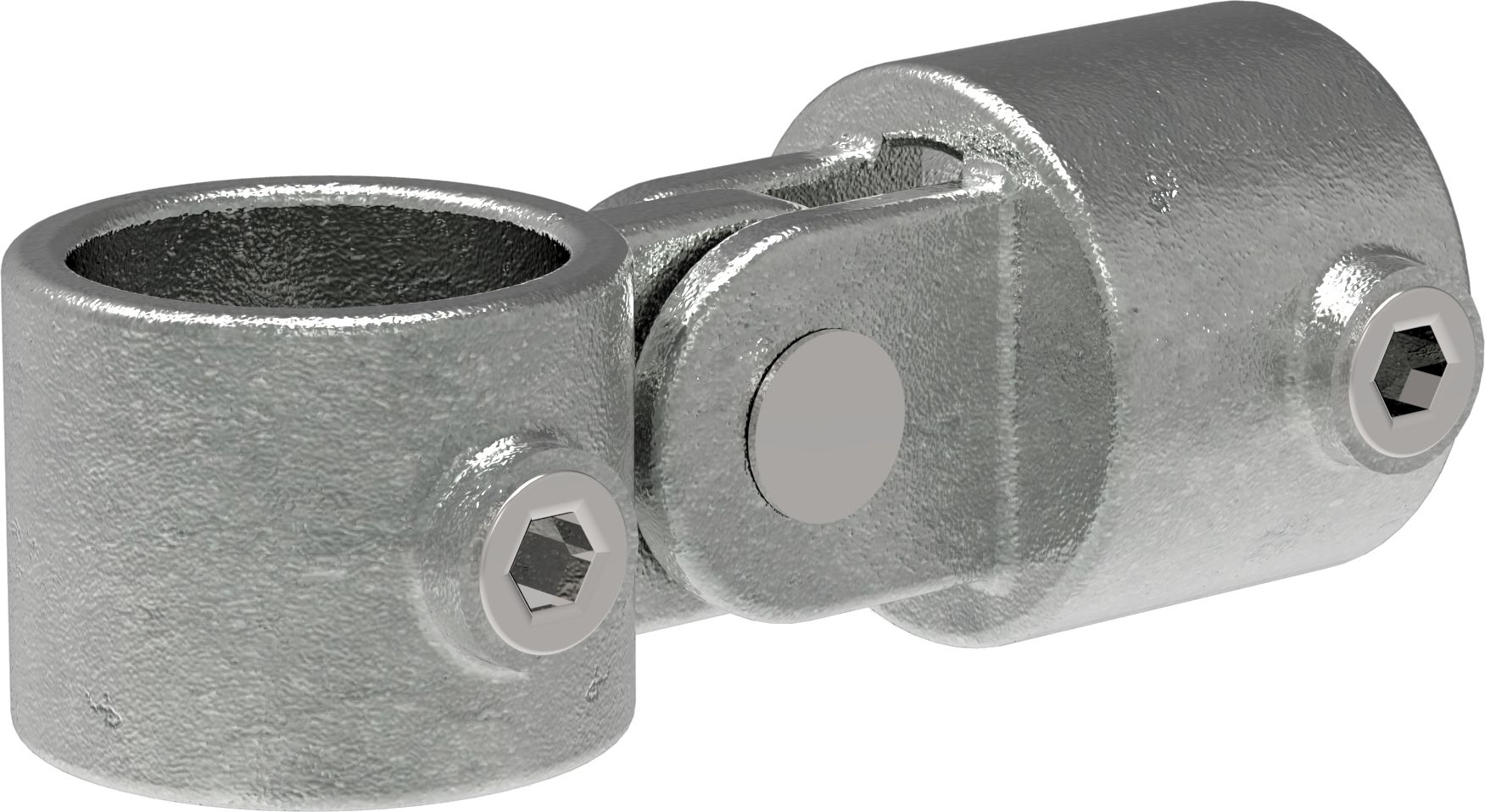 Rohrverbinder Gelenkstueck einfach Ø 26-9 – 60-3 mm - Temperguss verzinkt - 173-173