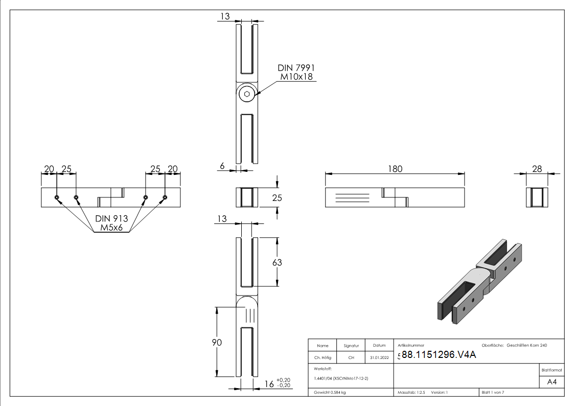 Glasverbinder- verstellbar-88-1151296.V4A