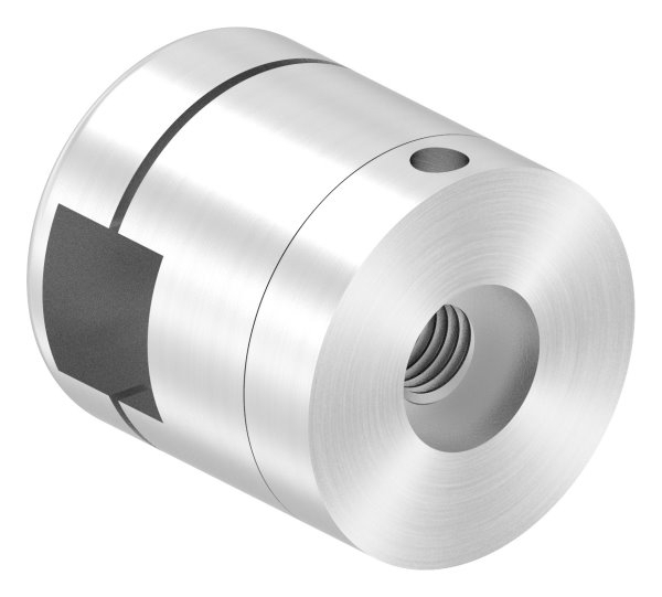 BRENK-fix® Grundhalter fuer Staebe 12 x 12mm- ALU-88-11BR-V1212M8.ALU