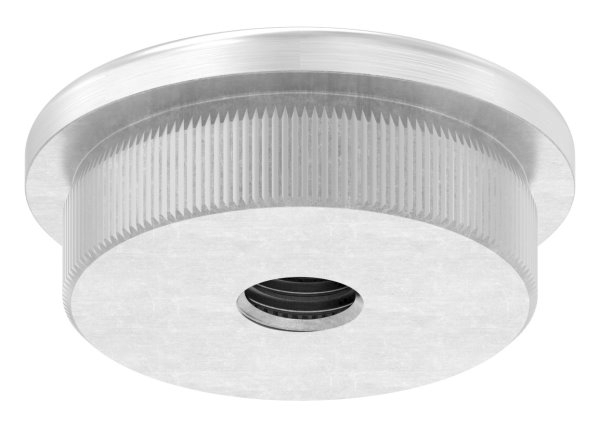 Bouchon légèrement incurvé V2A avec M8 pour Ø 33,7x2,6 m