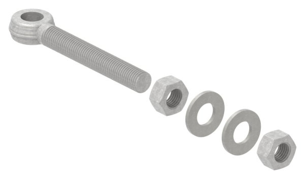 Charnière M16 | Boulon à oeil | Acier (brut) S235JR