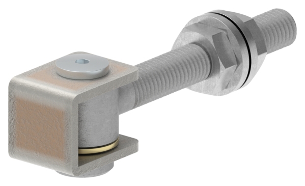 Charnière M12 | réglable | acier (brut) S235JR