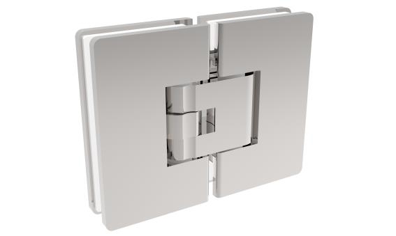 Glastuerscharnier Messing Glas-Glas 8-10mm- 90° Stopp- Glanzpoliert-89-11GSMSDB10002PCR-A.4