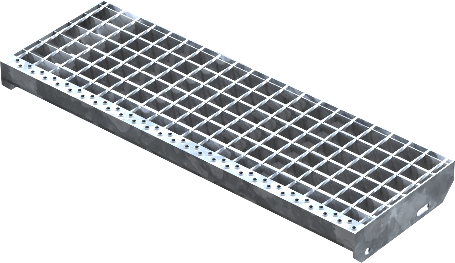 Schweisspressroststufe Metallstufe 700x270 mm Masche 34-38 mm Tragstab 30-2 mm S235JR feuerverzinkt-25-702730302.7