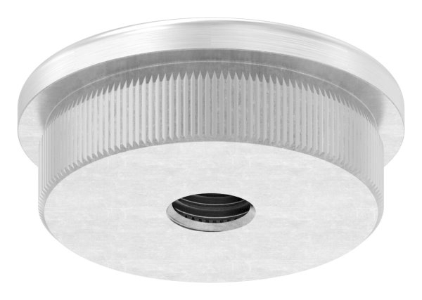 Bouchon légèrement bombé V2A matériau plein avec M8 pour Ø 33,7x2,0 mm