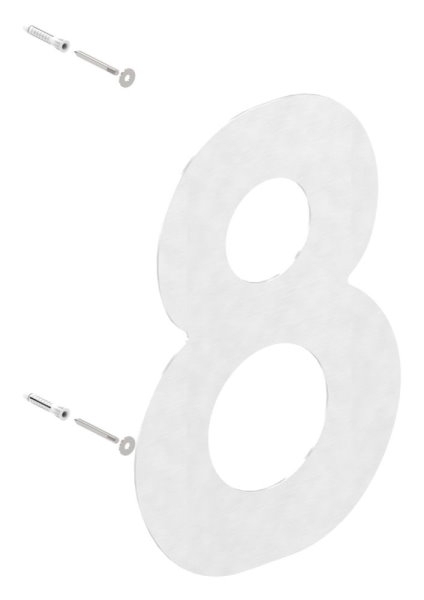 Hausnummer 8 - gross - Masse- 200 mm x 300 mm - V2A-11-8072.4