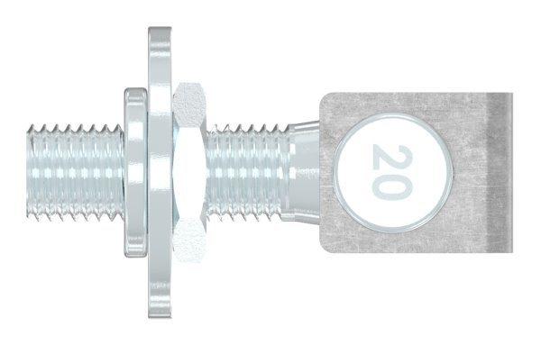 Charnière de portail M20 | réglable | soudable | acier (brut) S235JR