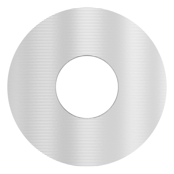 Pièce de compensation pour tube 33,7mm, Ø 18mm, avec trou 7mm, V2A