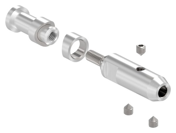 Porte-corde pour vissage et tension | Pour corde Ø 5 mm | V2A