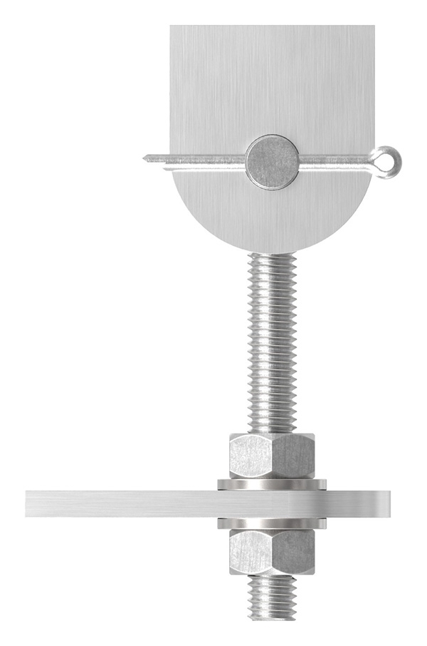 Charnière de portail | M12 | 180° | réglable | V2A