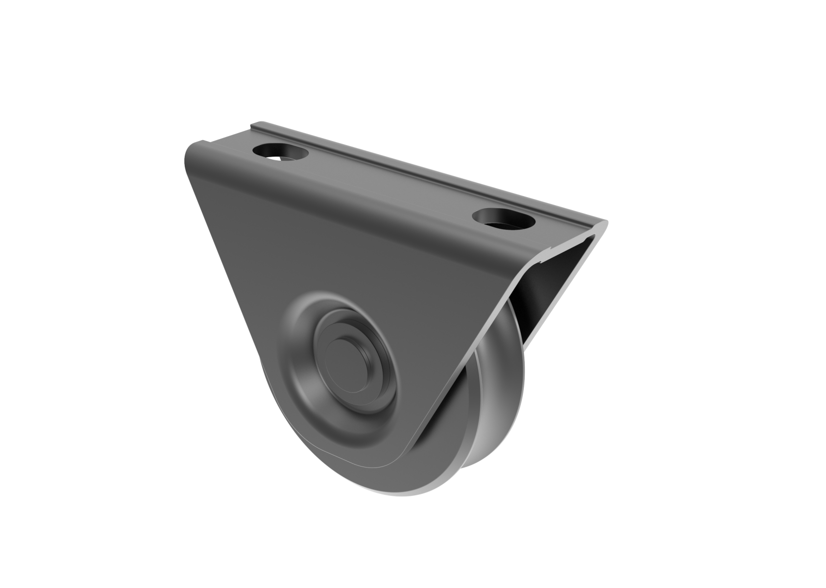 Schiebetorrolle Stahl Ø 78 mm U-Rille verzinkt pulverbeschichtet RAL 7016-89-11H31U80CR7016-A.4