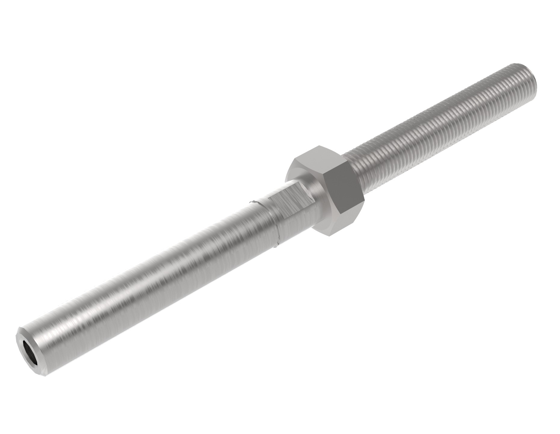 Kabelspanner Edelstahl AISI 316 fuer 5 mm Kabel- L 132 mm geschliffen-89-11A14L55LEFT-A.4