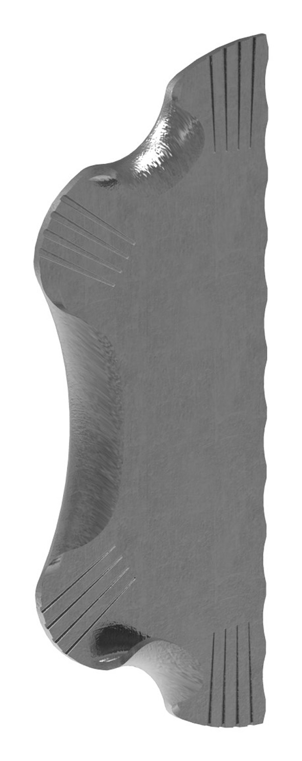 Plaque de serrure droite | dimensions : 120x290x4 mm | non perforé | acier S235JR, brut