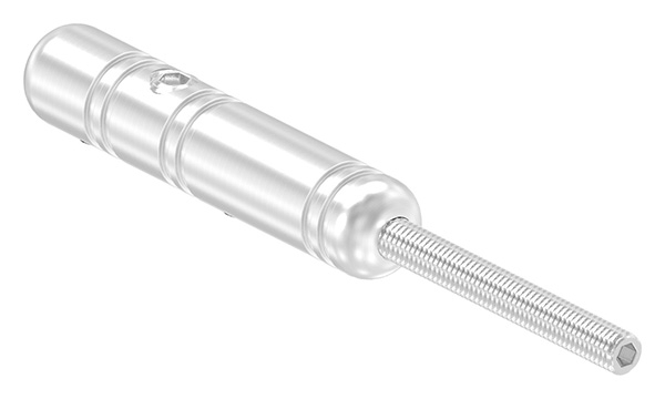 Borne filetée à monter soi-même | Pour corde : Ø 4 mm | Avec filetage extérieur | V2A