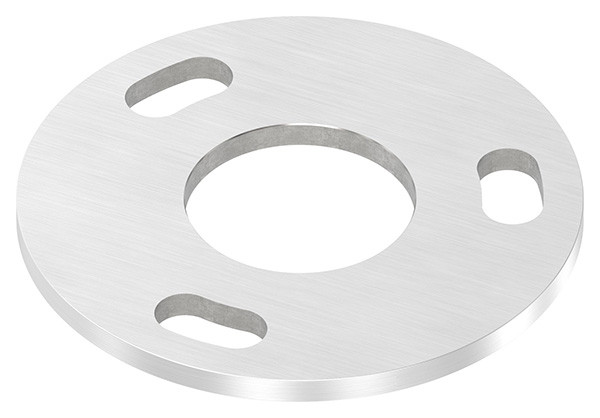 Plaque d'ancrage | Dimensions : Ø 120x6 mm | Trou central : Ø 49 mm | V2A