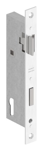 Rohrrahmenschloss verzinkt- Dornmass 40 mm- Abstand 92 mm- Stulpe Edelstahl geschliffen-11-3924.4
