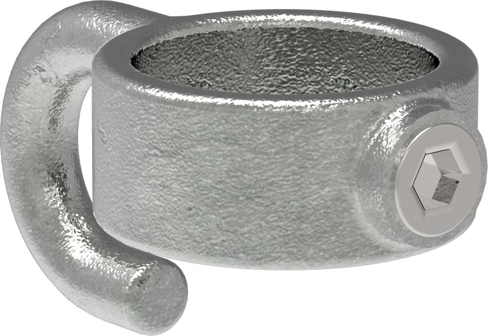 Rohrverbinder - Stellring mit Haken - 182A27 - 26-9 mm - 3-4- - Feuerverzinkt u. Elektrogalvanisiert-182A27