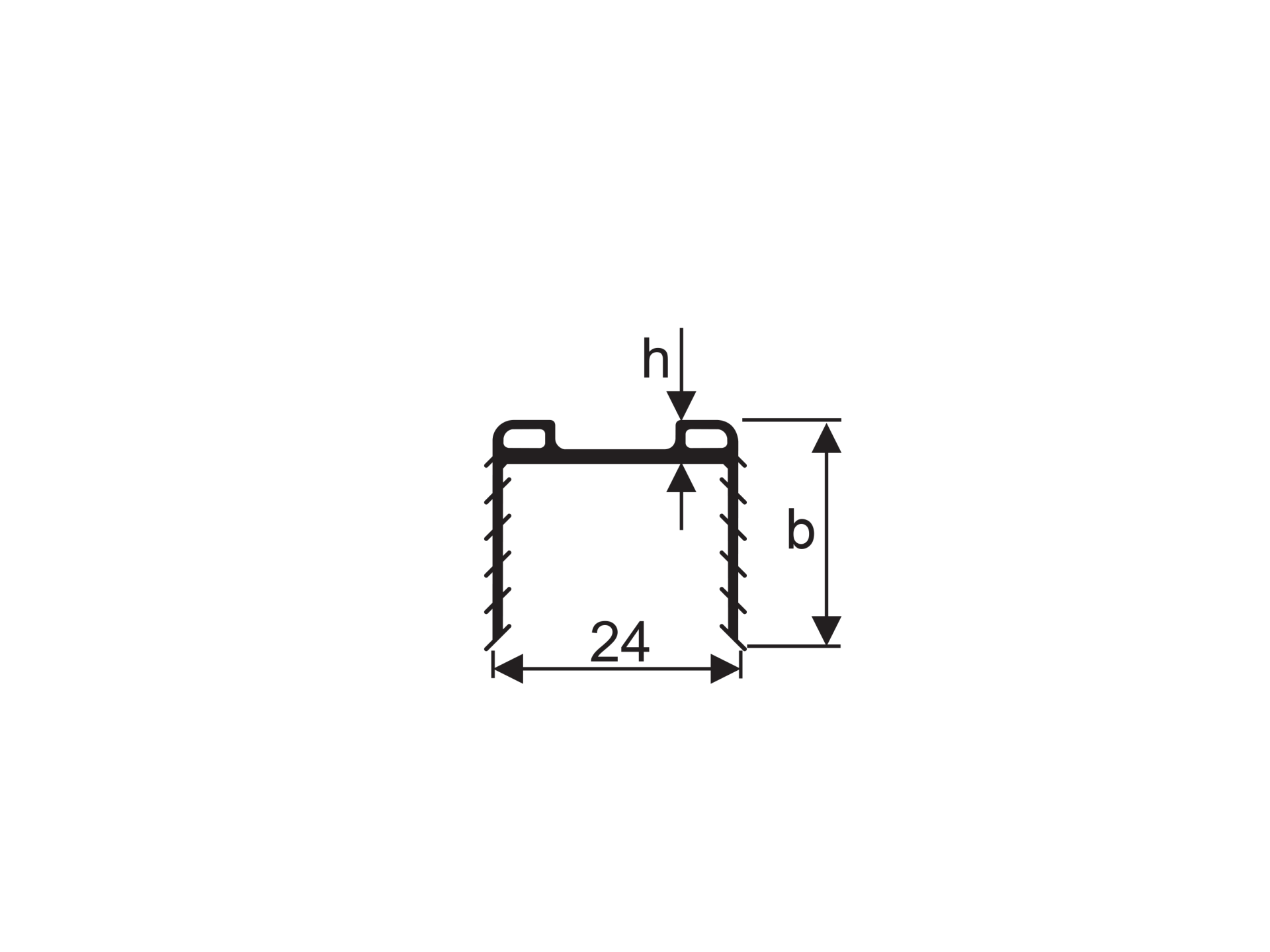 Dichtprofil EPDM fuer Glas 10-12-76 mm- Profil 25x4-5 mm- 5000 mm schwarz-89-11A195042115000-A.4