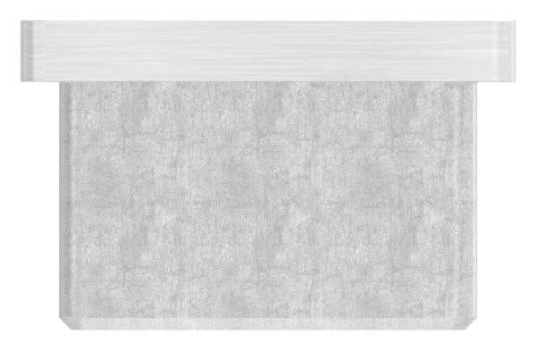 Capuchon enfichable V4A avec M8 pour collage pour tube 40x40x3,0 mm