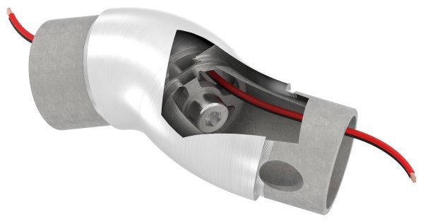 Coude de tuyau 90°, réglable, pour 42,4 x 2,0mm